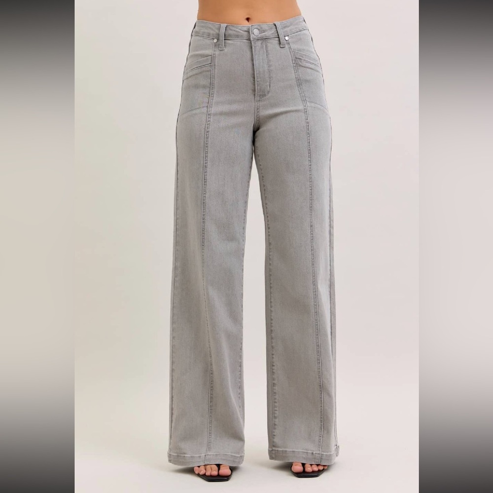 Judy Blue Jeans High Waist Retro Wide Leg Jeans - Picture 4 of 7